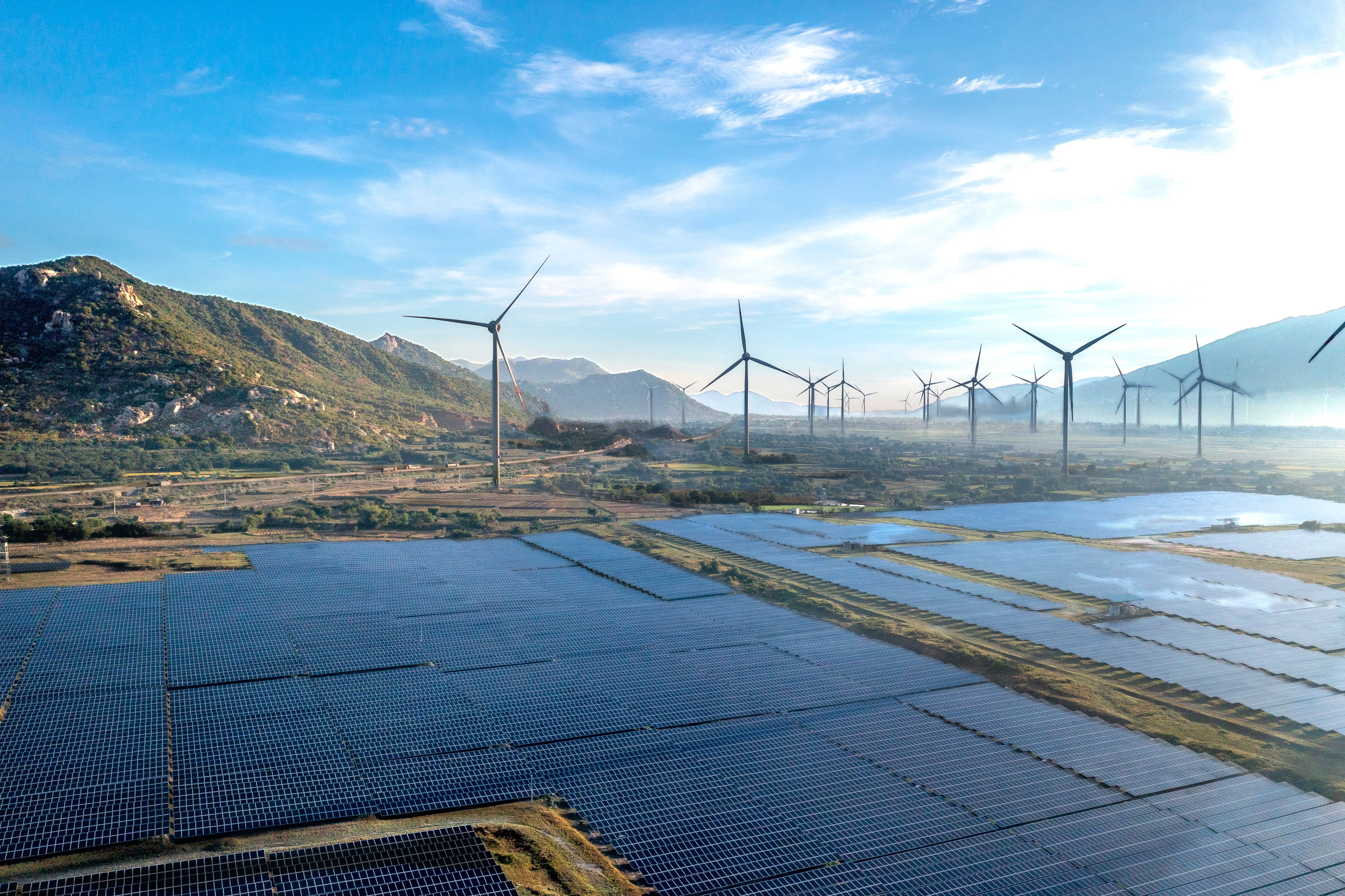 Solar and wind energy facility